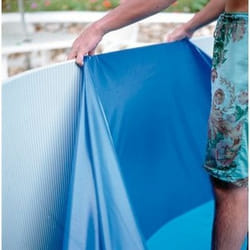 Liner piscine GRE - Diamètre 350m - Bleu - Traitement anti-UV
