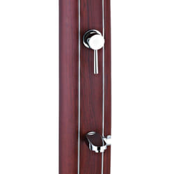 Douche solaire aluminium carrée aspect bois 32 litres - GRE