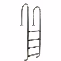 Echelle intérieure inox pour piscine enterrée. 4 marches - profondeur de piscine 1,50 m.