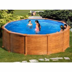 Description générale Cette piscine hors-sol ronde GRE série Mauritius de 3,50 m de diamètre est conçue pour offrir un grand e ...
