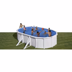 Gre KITPROV508 piscine hors sol Oval 16210 L Bleu, Blanc