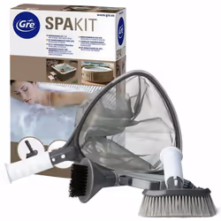 Kit de nettoyage pour spa gonflable ou rigide comprenant : - Une épuisette - Un manche télescopique New 2019 ! - Une éponge à ...