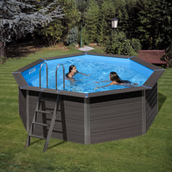 Gre KPCO41 piscine hors sol Octogonal Bleu, Marron