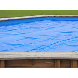 Bâche à bulles pour piscine bois octogonale Macadamia 6,32 x 3,35 m - Gré