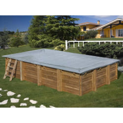 Bâche d'hivernage pour piscine bois rectangulaire Mango 6,18 x 3,20 m - Gré