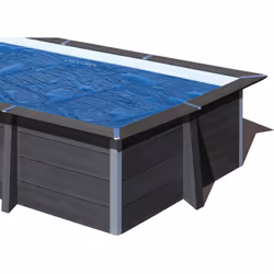 Bâche à bulles pour piscine composite carrée - Gré Dimensions extérieures de la piscine : 3,26 x 3,26 m Dimensions intérieure ...