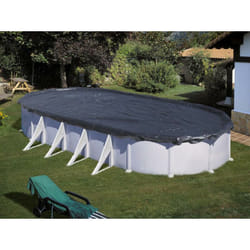 Bâche d'hivernage 180 g/m² pour piscine acier ovale 6,34 x 3,99 m - Gré