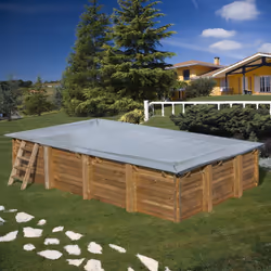 Bâche d'hivernage pour piscine bois rectangulaire Lemon 3,75 x 2,00 m - Gré