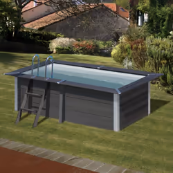 GRE - Piscine rectangle composite 3,26m x 1,86m x h: 0,96m