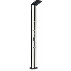 Douche solaire carrée d'extérieur en aluminium Premium avec sprayers - 20x11x215 cm - 38 l - GRE