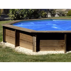 Bâche à bulles pour piscine en bois ronde - Gré Convient UNIQUEMENT pour la piscine Vanille 2 (Diamètre extérieure : 4,00 m / ...