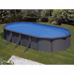 Description générale La piscine hors sol en acier galvanisé Juni de Gré, au design moderne et aspect graphite, est idéale pou ...