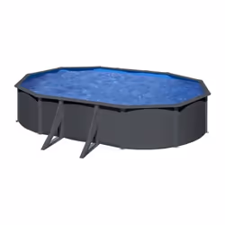 Description générale Profitez des joies de la baignade en famille ou entre amis avec cette piscine hors-sol ovale en acier gr ...