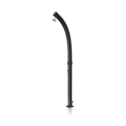 GRE Douche solaire courbée d'extérieur en PVC noir - 22 l - robinet réglable