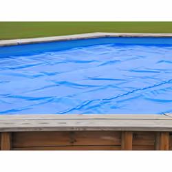 Bâche à bulles pour piscine en bois octogonale - Gré Convient pour la piscine Safran 2 (Dimensions extérieures : 6,20 x 3,95  ...