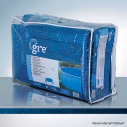 Bâche pour piscine acier ronde diam 400 anti U.V.A - GRE - Maintient la température de leau