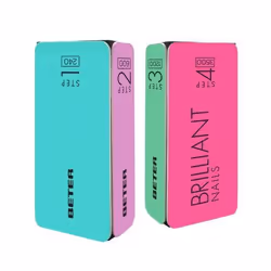 Beter Nail Buffer, Promanicure Brilliant Nails, Polisseur d'ongle, Bleu, Vert, Rose, Violet