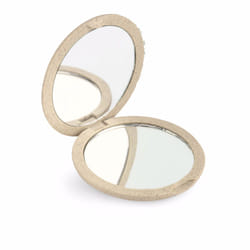 Miroir double sac pliable en fibre naturelle x4 #beige