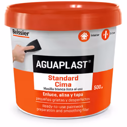 Aguaplast Standard Cima Pot 500gr Pate Prete A Usage Pour Embellir, Lisser Et Boucher Des Fissures, Reparer Et Lisser Les Mur ...