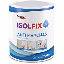 Beissier Isolfix A Leau 750ml Peinture Couvre Taches A Leau Pour Isoler Et Recouvrir Les Taches De Fumee, Nicotine, Suif, Caf ...