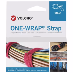 Velcro ONE-WRAP, Attache de câble détachable, Polypropylène (PP), Velcro, Noir, 330 mm, 20 mm, 100 pièce(s)
