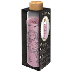 Bouteille en verre avec couvercle en silicone fille Stor Gorjuss