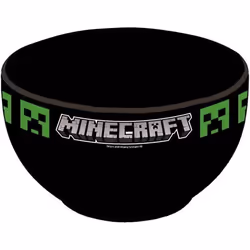 Bol - Minecraft - Petit Déjeuner - Céramique noire - Motif Creeper - 600ml