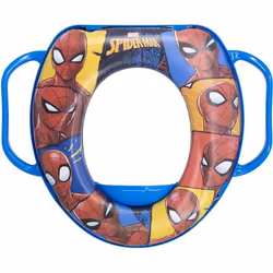 STOR Réducteur de toilettes enfant Marvel Spiderman rembourrage confortable 2 poignées lavable réutilisable