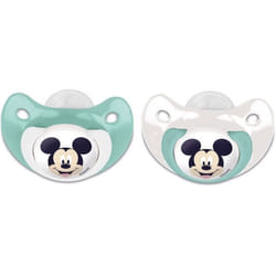 Lot de 2 sucettes - THERMOBABY - Silicone orthodontique - Avec clip protection - 0-6 mois - Mickey Cool