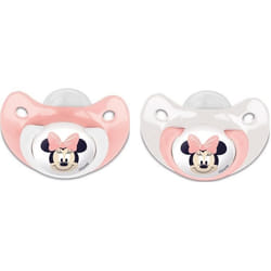 Lot de 2 sucettes - THERMOBABY - Silicone orthodontique - Avec clip protection - 0-6 mois - Minnie