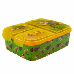 Boite à gouter - Dinosaure - T-Rex - 3 compartiments - 18x13x5 cm - Vert