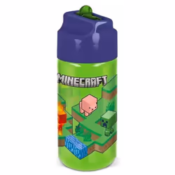 Bouteille deau - Minecraft - Hydro - 430 ml - Plastique sans BPA - Capuchon clipsable