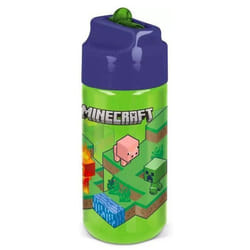 Bouteille deau - Minecraft - Hydro - 430 ml - Plastique sans BPA - Capuchon clipsable