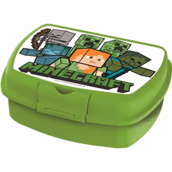 Amscan 40438, Ensemble boîte repas, Enfant, Vert, Plastique, Image, Rectangulaire