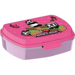 Boîte à sandwich - Minecraft - STF47475 - Plastique sans BPA - 16x12x5 cm - Rose