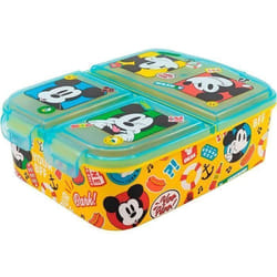Boîte lunch - STOR - Mickey Fun-Tastic - Multi-compartiments - Bleu - Enfant
