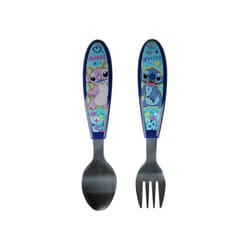 Set De 2 Couverts - Thermobaby - Lilo & Stitch - Fourchette + Cuillere - Inox