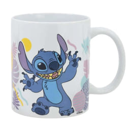 Disney Mug en Céramique 325ml Stitch Collection Hawaian Flower Blanc