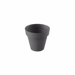 Pot modèle "Tes" Ø18x15cm (2,5 litres) en polypropylène gris anthracite