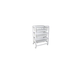 Etagère à légumes en plastique avec 3 tiroirs et roulettes 410029 Cuncial