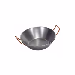 Poêle à frire polie profonde - Avec poignées pour une meilleure utilisation. - Diamètre : 24 cm. - En acier poli.
