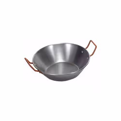 Poêle à frire polie profonde - Avec poignées pour une meilleure utilisation. - Diamètre : 32 cm. - En acier poli.