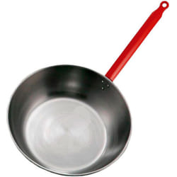 Poêle profonde poli avec manche bordon 24 cm Garcima