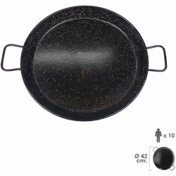Poêle à paella émaillée 10 personnes/42 cm. - Idéale pour préparer des paellas. - Pour 10 personnes. - Diamètre 42 cm.