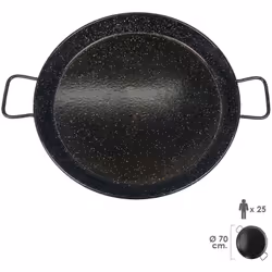 Poêle à paella émaillée 25 personnes/70 cm. - Idéale pour préparer des paellas. - Pour 25 personnes. - Diamètre 70 cm.