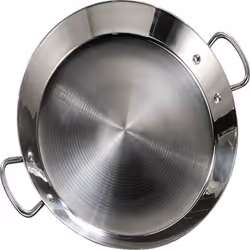 Poêle à paella en acier inoxydable pour induction 36 cm.-Fabriquée en matériaux de haute qualité.-Dimensions du dessus 36 cm. ...