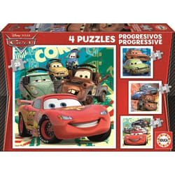 Puzzle 4 en 1 de 12 à 25 pièces progressifs Educa Cars