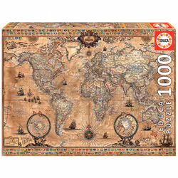 Educa Antique World Map, 1000 pièce(s), Cartes, 12 an(s)