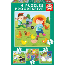 Educa Progressif Animaux De La Ferme 6+9+12+16 Pcs