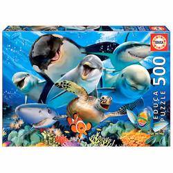 Educa Underwater Selfies, 500 pièce(s), Aquatique, 10 an(s)